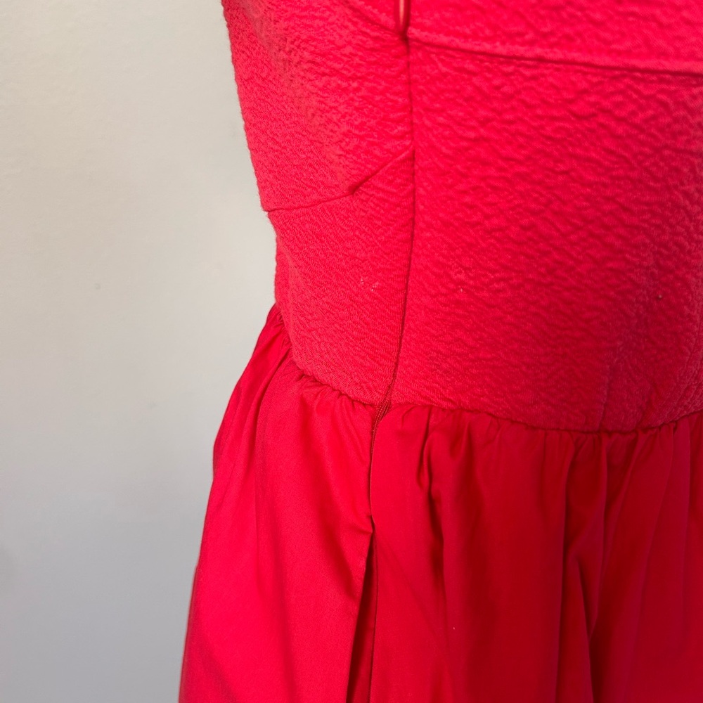 Maeve by Anthropologie Red Mini Dress with Puff Sleeves, Size M, EUC - Picture 8 of 10